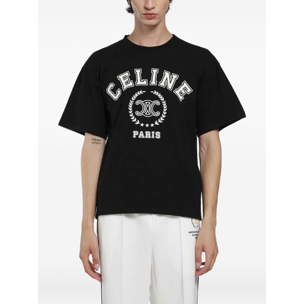 Celine Men Logo Cotton T-Shirt